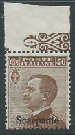 1912 EGEO SCARPANTO EFFIGIE 40 CENT MNH ** - M57-4 - Egée (Scarpanto)