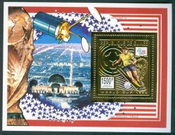 1993 Guinea "Etats Unis"  World Cup Gold Printed Block MNH** B603 - 1994 – Estados Unidos