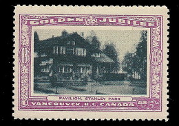 B04-51 CANADA Vancouver Golden Jubilee 1936 MNH 39 Pavilion Stanley Park - Local, Strike, Seals & Cinderellas