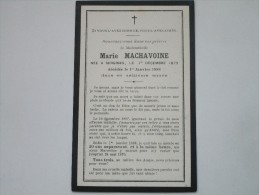 Marie MACHAVOINE Née à SERGINES Décédée Le 1er Janvier 1888 - Sergines