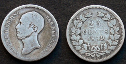 25 Cents 1849 Nederlanden / Pays-Bas. Willem II°. Argent/ Silver - 1840-1849: Willem II.