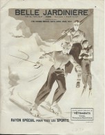 Encart Publicitaire/SKI/La Belle Jardiniére//Rue Pont Neuf/Revue Touring Club De France/1937  ILL87 - Textile & Clothing