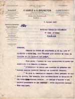 VP3542  - Tabac - Lettre De Mrs F.HARLE & G.BRUNETON Ingénieurs - Conseils à Paris Rue De La Rochefoucauld - Documents