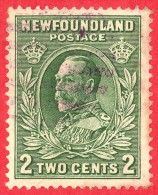 Canada Newfoundland # 186 - 2 Cents - O F/VF - Dated  1932-37 - King George V / Roi George V - 1908-1947