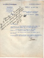 VP3552 - Tabac - Lettre De J.& O.G. PIERSON à PARIS Pour Mr Th. SCHLOESING Directeur Des Manufactures De L´Etat - Documents