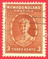 Canada Newfoundland # 187 - 3 Cents - O F - Dated  1932-37 - Queen Mary / Reine Mary - 1908-1947