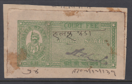 DATIA State  4A  Court Fee Type 6  Wide Margins  # 89904  Inde Indien Fiscaux Fiscal Revenue - Datia