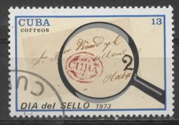 1973 Stamp Day - 13c Santiago De Cu Ba Postmark, 1839  FU - Oblitérés