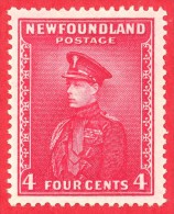 Canada Newfoundland # 189 - 4 Cents - Mint H F - Dated  1932-37 - Prince Of Wales / Prince De Galles - 1908-1947