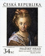 Czech Rep. / Stamps (2015) 0850: Prague Castle - Hans Von Aachen (1552-1615) "Head Of A Woman" - Neufs