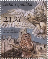 Czech Rep. / Stamps (2015) 0855: Nature Protection - Owls (Nyctea Scandiaca, Strix Aluco); Painter: Jar. & Lib. Knotkovi - Ungebraucht