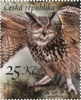 Czech Rep. / Stamps (2015) 0856: Nature Protection - Owls (Bubo Bubo); Painter: Jaromir & Libuse Knotkovi - Ungebraucht