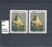 Variété De 1982 Neuf** Y&T N° 2231 Nuance Verdâtre - Ongebruikt