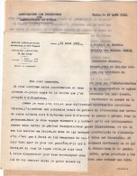 VP3631 - Lettres De L´Association Des Ingénieurs Des Manufactures De L´Etat & Du Service D´Exploitatoin à PARIS - Documenten