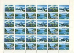 Russia 2004 Sheet World Natural Heritage Golden Mountains Of Altai Lake River Nature Stamps MNH Michel 1217-1219 - Collections