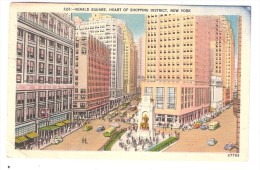 Herald Square , Heart Of Shopping District , NEW YORK USA 1948 , > Vincennes, France , TB - Plaatsen & Squares