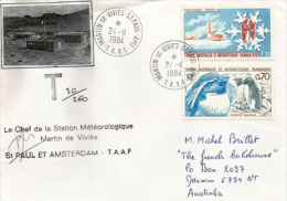 GLACIOLOGIE.Datation Glaciologique Des Forages Profonds Antarctique, Lettre Escale Base Martin De Viviès,île Amsterdam. - Behoud Van De Poolgebieden En Gletsjers