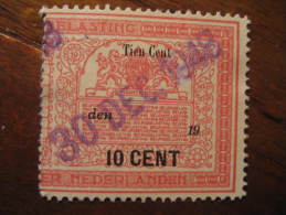 10 Cent Belasting Der Nederlanden Je Maintiendrai Revenue Fiscal Tax Postage Due Official Netherlands Holland - Steuermarken