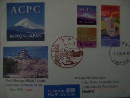 Japan Pictorial Scenic Landscape Redbrown Postmark From Kobe With Newyear-stamps Dated 1 January 2008 To France. - Cartas & Documentos