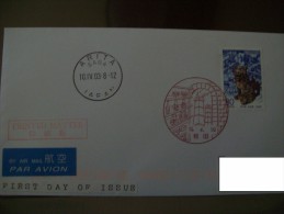Japan Pictorial Scenic Landscape Redbrown Postmark From Arita (pref. Saga) To Germany - Covers & Documents