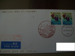 Japan Pictorial Scenic Landscape Redbrown Postmark From Takamatsu (prefecture Kagawa) To Germany - Covers & Documents
