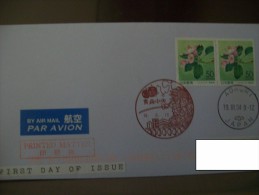 Japan Pictorial Scenic Landscape Redbrown Postmark From Aomori With Topic Lampions Festival To Germany. - Covers & Documents