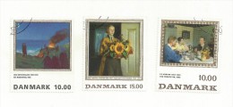 DANNEMARK  3 TABLEAUX  OBITERES  SUPERBES - Used Stamps