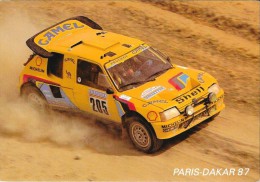 PARIS-DAKAR 87 - 1. 205 Turbo 16 - A.VATANEN - B. GIROUX 5. 205 Turbo16 - S.MEHTA - M. DOUGHTY - Rallyes