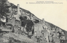 Habitations Primitives Dans Les Rochers à Monton (Puy-de-Dôme) - L´Auvergne Pittoresque - Carte V.D.C. N°462 - Veyre Monton