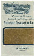 08 Attigny  Enveloppe (fragement) Prieur Galloy Lebar  Vins En Gros Fabrique Liqueurs Distillerie Usine Vapeur 147X90 - Attigny