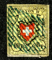 9963  Switzerland 1850 Zumstein #16 II (o)  Michel #8 II - 1843-1852 Kantonalmarken Und Bundesmarken