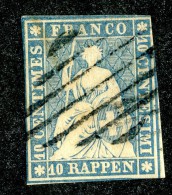 9986  Switzerland 1854 Zumstein #23Aa  (o)  Michel #14 Ia - Usati