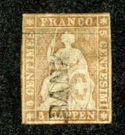 9992  Switzerland 1854 Zumstein #22A  (o)  Michel #13 Ib - Usados