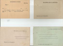 4 Different Acknowledgement Receipt Postcard Different Languages, Hindi , English, Kannad, Etc,As Per Scan - Non Classificati