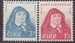 IRLANDA  IRELAND - 1958 SUOR MARY 138/9 MNH - Ungebraucht