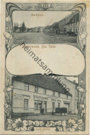 Schönewalde Bezirk Halle - Marktplatz - Cafe Köhler - Verlag C. G. Rademacher Luckenwalde Gel. 1908 - Schönewalde