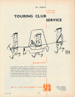 1964 : Document, PIEM (1 Pages Illustrée) Dessin De PIEM Pour Illustré Une Publicité Du Touring Club De France - Piem