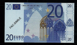 20 Euro POLYMER Note "DAL NEGRO" Billet Scolaire, Educativ, Size 110 X 63, RRRRR, UNC Extrem Scarce!! - Andere & Zonder Classificatie