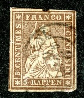 10024  Switzerland 1855 Zumstein #22C  (o)  Michel #13 IIAyn - Usados