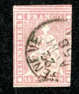 10044  Switzerland 1856-57 Zumstein #24D  (o)  Michel #15 IIByp - Usati