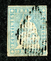 10049  Switzerland 1856-57 Zumstein #23E  (o)  Michel #14 IIBzo - Usados