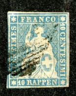 10050  Switzerland 1856-57 Zumstein #23E  (o)  Michel #14 IIBzo - Usati