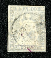 10054  Switzerland 1856 Zumstein #27E  (o)  Michel #18 II Bzn  (9600.-CHF) - Usati