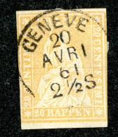 10084  Switzerland 1858-62 Zumstein #25G  (o)  Michel #16 IIBym - Usados