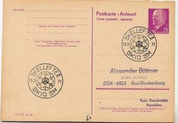 SKI Championchips SKELLEFTEÅ 1971 On East German Postal Card P 74 A - Other & Unclassified