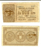 Vittorio Em. III, Buono Di Cassa Da 2 Lire, 21/09/1914 - Regno D'Italia – 2 Lire
