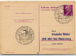 HUYSMANS ANTWERPEN 1971 Auf  DDR P74A Antwort-Postkarte ZUDRUCK #1 - Herdenkingsdocumenten