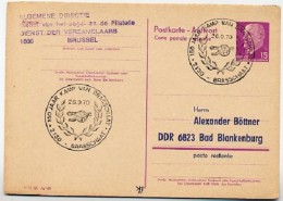 CAMP BRASSCHAAT  1820-1970 Auf DDR P74 A Antwort-Postkarte ZUDRUCK #1 - Herdenkingsdocumenten