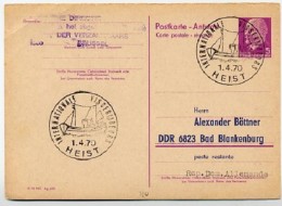VISSERIJBEURSI HEIST 1970 On East German Reply Postal Card P74A Private Print #1 - Herdenkingsdocumenten