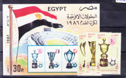 EGYPT 1987, AFRICA CUP, SG 1657/9 ** MNH Et MS 1660 ** MNH.  (6B44) - Nuevos